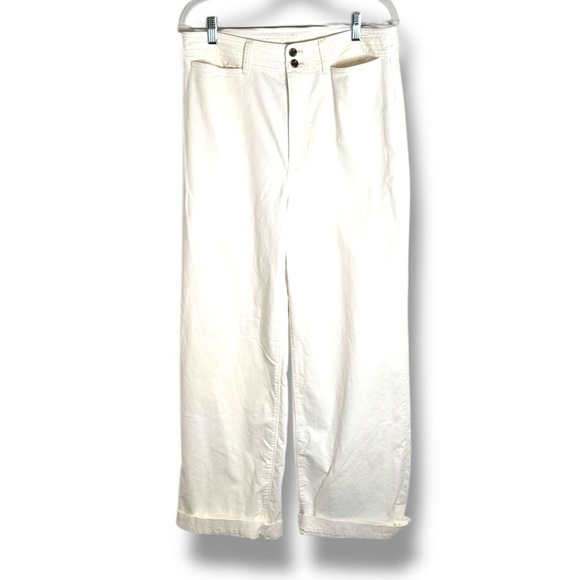 Faherty White Wide Leg Corduroy Pants Size 31 - Picture 1 of 4